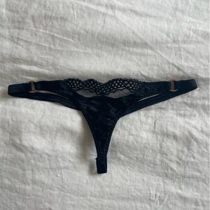 Agent provocateur Black Lace Trim Thong